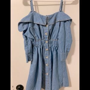 Off the shoulder Jean dress